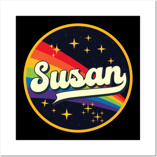 Susan // Rainbow In Space Vintage Style Posters and Art